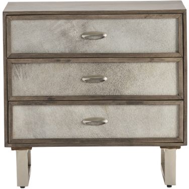 Three-Drawer Chest In Gray and Brown