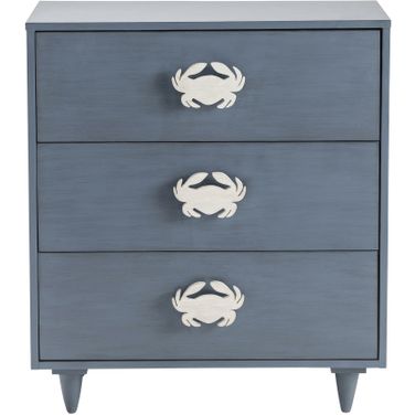 Three-Drawer Chest In Navy and White
