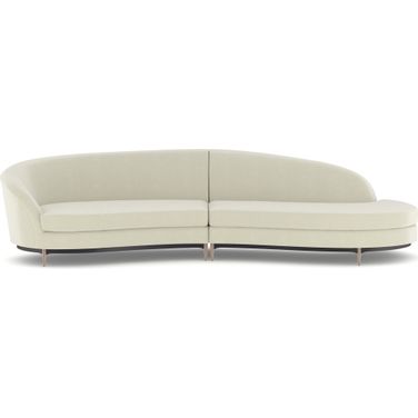 Three'S Company 2 Piece Sectional In Cream