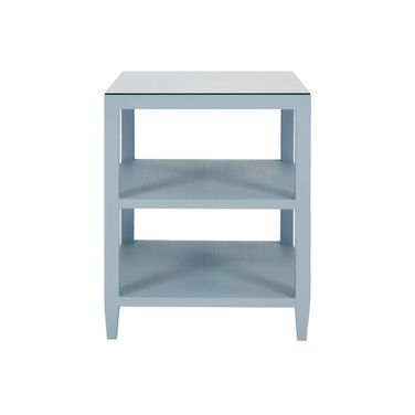 Three Tier Square Side Table In Blue