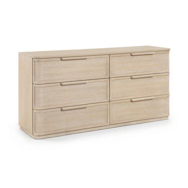Tiberio Oak Veneer and Solid Wood Dresser In Natural