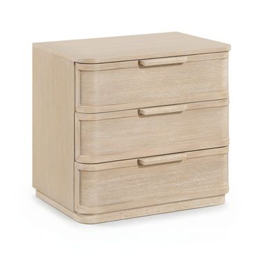 Tiberio Oak Veneer and Solid Wood Nightstand In Natural