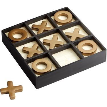 Tic Tac Glow Black Gold And White Sculpture