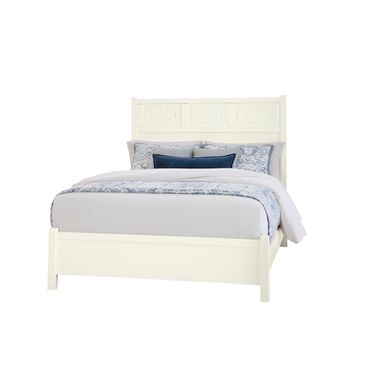Tide and Timber King Fretwork Bed In Cream