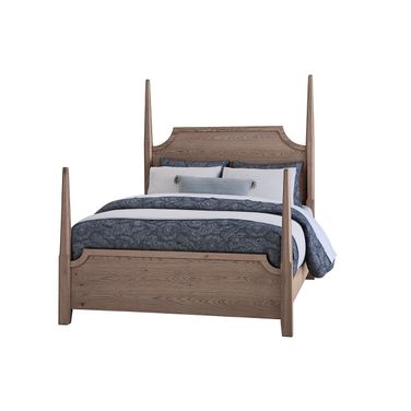 Tide and Timber Queen Pencil Poster Bed In Grey