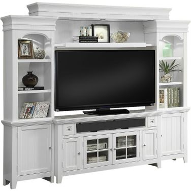 Tidewater Vintage White 62" Entertainment Wall