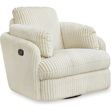 Tie-Breaker Swivel Glider Recliner In Ivory