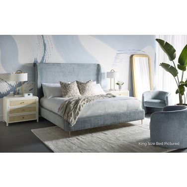 Tierra Platform Bedroom Set In Bergen French Blue