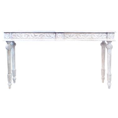 Tigard Console With Handcarved Detailing In Antique White