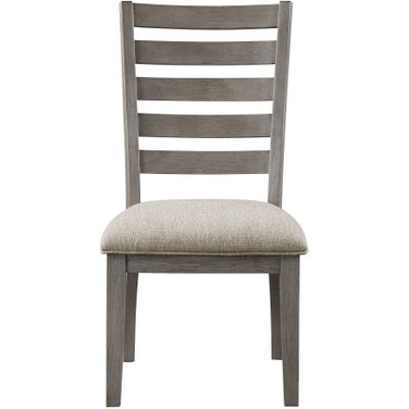 Tigard Dining Side Chair Set of 2 In Gray and Beige