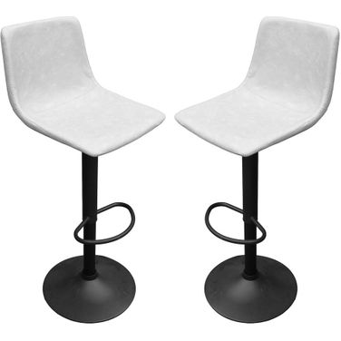 Tilbury Adjustable Barstool Set of 2 In Light Grey