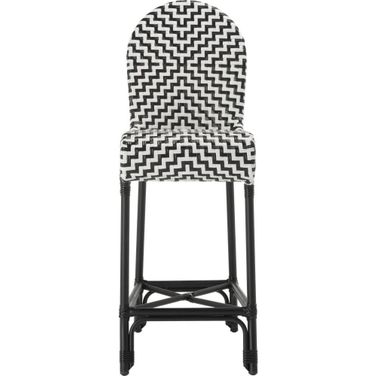 Tilden Black and White Indoor Outdoor Bar Stool