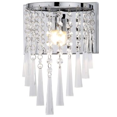 Tilly 10-Inch H Beaded Wall Sconce in Chrome Set of 2