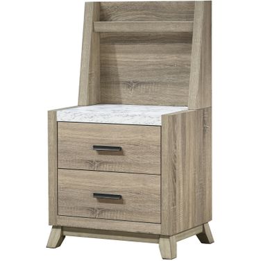 Tilston Night Stand with Wall Panel In Natural