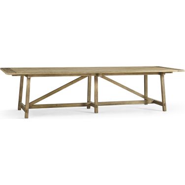 Timeless 125 Inch Sidereal French Laundry Dining Table In Chestnut