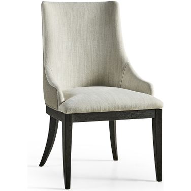 Timeless Aurora Upholstered Side Chair In Ebonized Black