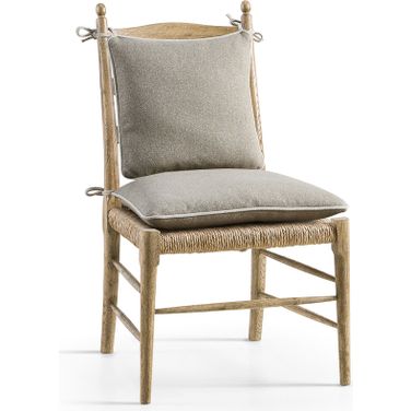 Timeless Doppler Ladderback Side Chair In Stripped Brown Chestnut