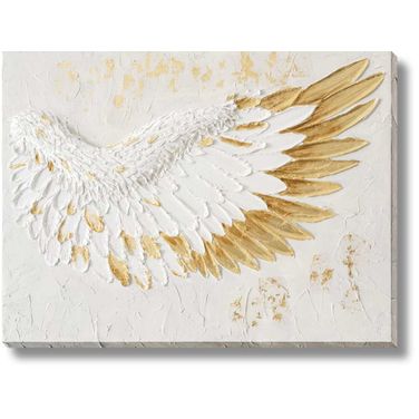 Timeless GiIded Ascension Textured Wing Canvas Wall Art In Multi