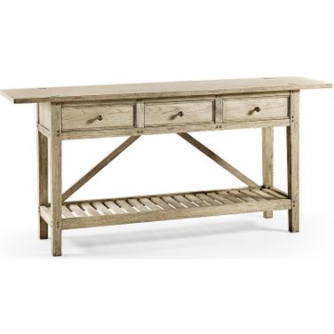 Timeless Inclination Rustic French Console Table In Brown