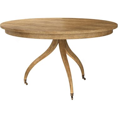 Timeless Solar Spider Leg Pedestal Dining Table In Sun Bleached Cherry