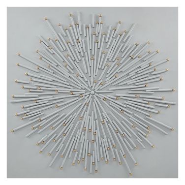 Timeless Starburst Canvas Wall Art In White