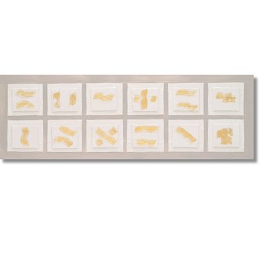 Timeless Sunlit Minimalist Texture Grid Canvas Wall Art In Multi