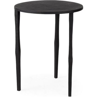 Timothy Ebony Black Iron Side Table