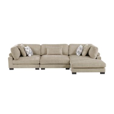 Tinley 3-Piece Modular Sectional with Chaise In Brown