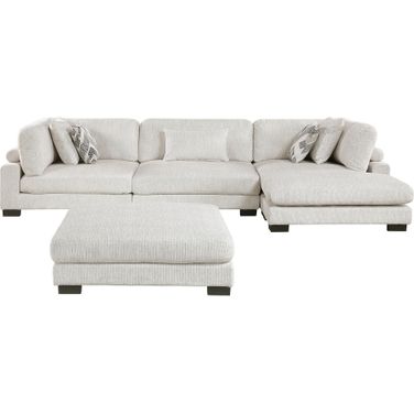 Tinley 4-Piece Modular Sectional with Chaise and Ottoman In Beige