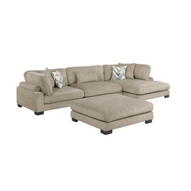 Tinley 4-Piece Modular Sectional with Chaise and Ottoman In Brown