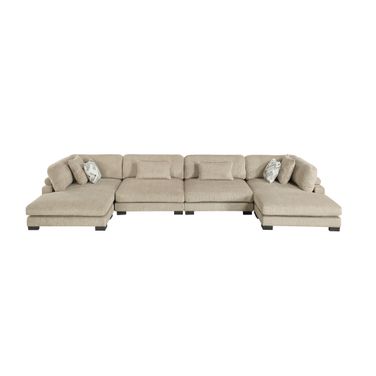 Tinley 4-Piece Modular Sectional with Chaise In Brown
