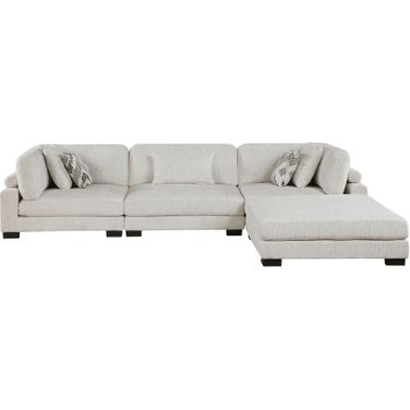Tinley 4-Piece Modular Sectional with Ottoman In Beige