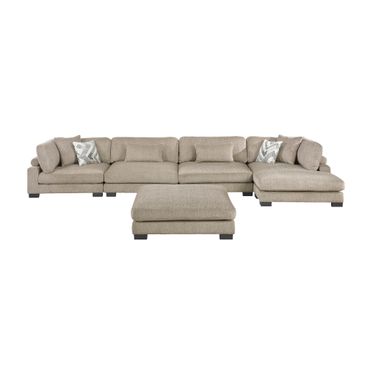 Tinley 5-Piece Modular Sectional with Chaise and Ottoman In Brown