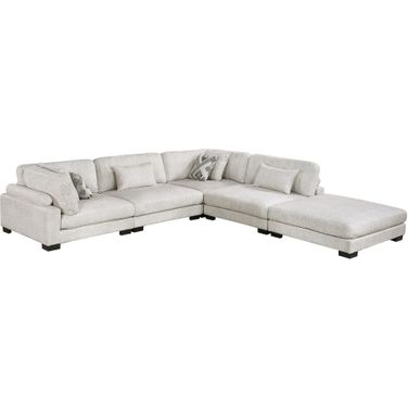 Tinley 5-Piece Modular Sectional with Ottoman In Beige
