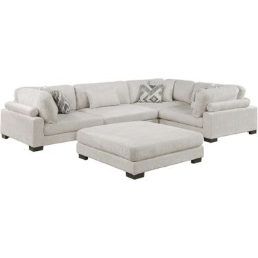 Tinley 5-Piece Modular Sectional with Ottoman In Beige