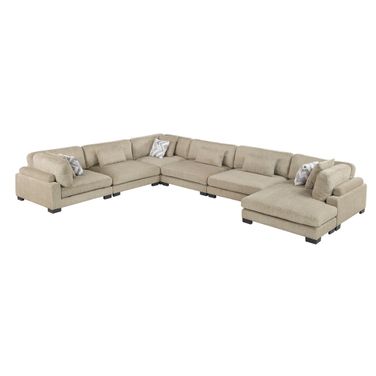 Tinley 6-Piece Modular Sectional with Chaise In Brown