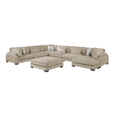Tinley 7-Piece Modular Sectional with Ottoman In Brown