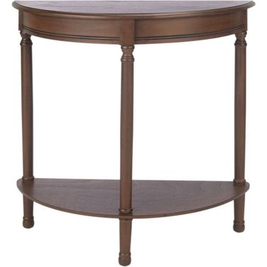 Tinsley Half Round Console Table in Brown