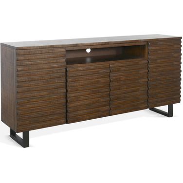 Tobacco Leaf 72 Inch Media Console Server In Dark Brown