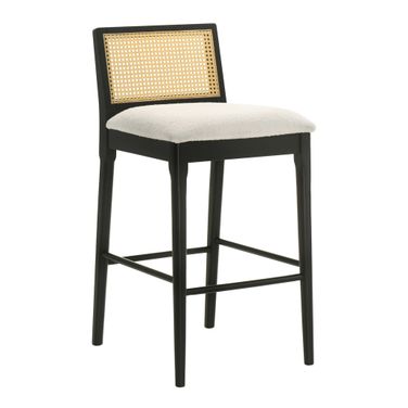 Tobias Bar Height Bar Stool In Black and White