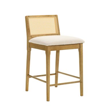 Tobias Counter Height Bar Stool In Amber Glow and White