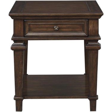 Tobias Espresso Rectangular End Table
