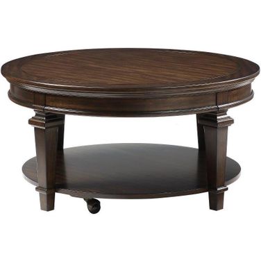 Tobias Espresso Round Cocktail Table