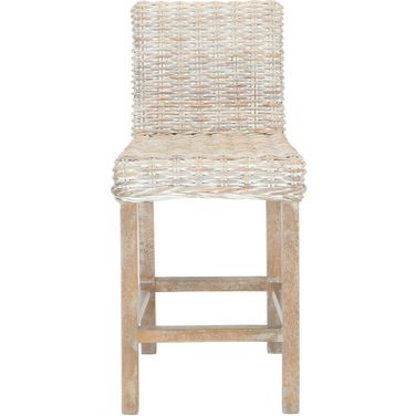 Tobie Rattan Counter Stool in Grey
