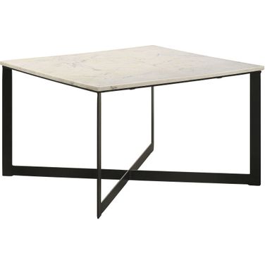 Tobin Square Marble Top Coffee Table White and Black