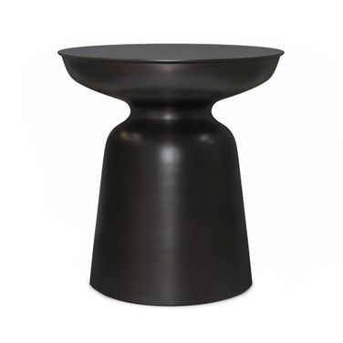 Toby 17 Inch Metal Accent Table In Antique Copper