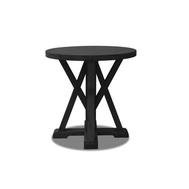 Today's Traditions Round End Table In Blacksmith