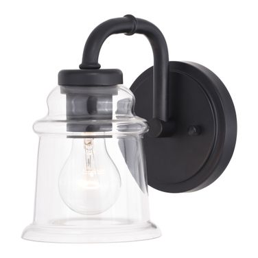 Toledo 1 Light Vanity In Matte Black