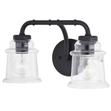 Toledo 2 Light Vanity In Matte Black