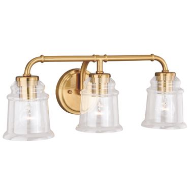 Toledo 3L Vanity In Natural Brass